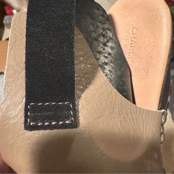 New Charles David "Teisha"Leather, Wood, Studs Platform Sandals-Size 10 41 - Picture 13 of 13